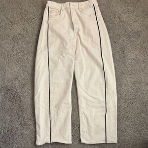 MOTHER Cream Flare & Wide Leg Jeans